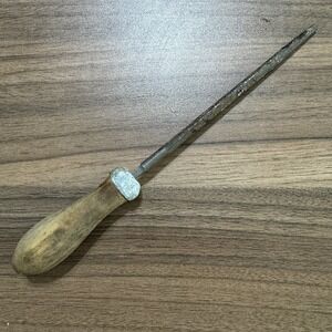 Vintage Python Knife Hone Sharpener Sharpening Primitive‎ Wood Handle Rare 8.75"